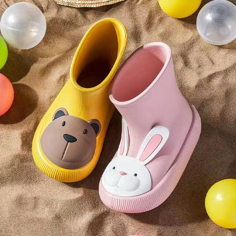 أحذية المطر للأطفال الأولاد والبنات أحذية مطاطية للأطفال أحذية المطر للفصول الأربعة أحذية مائية للأطفال