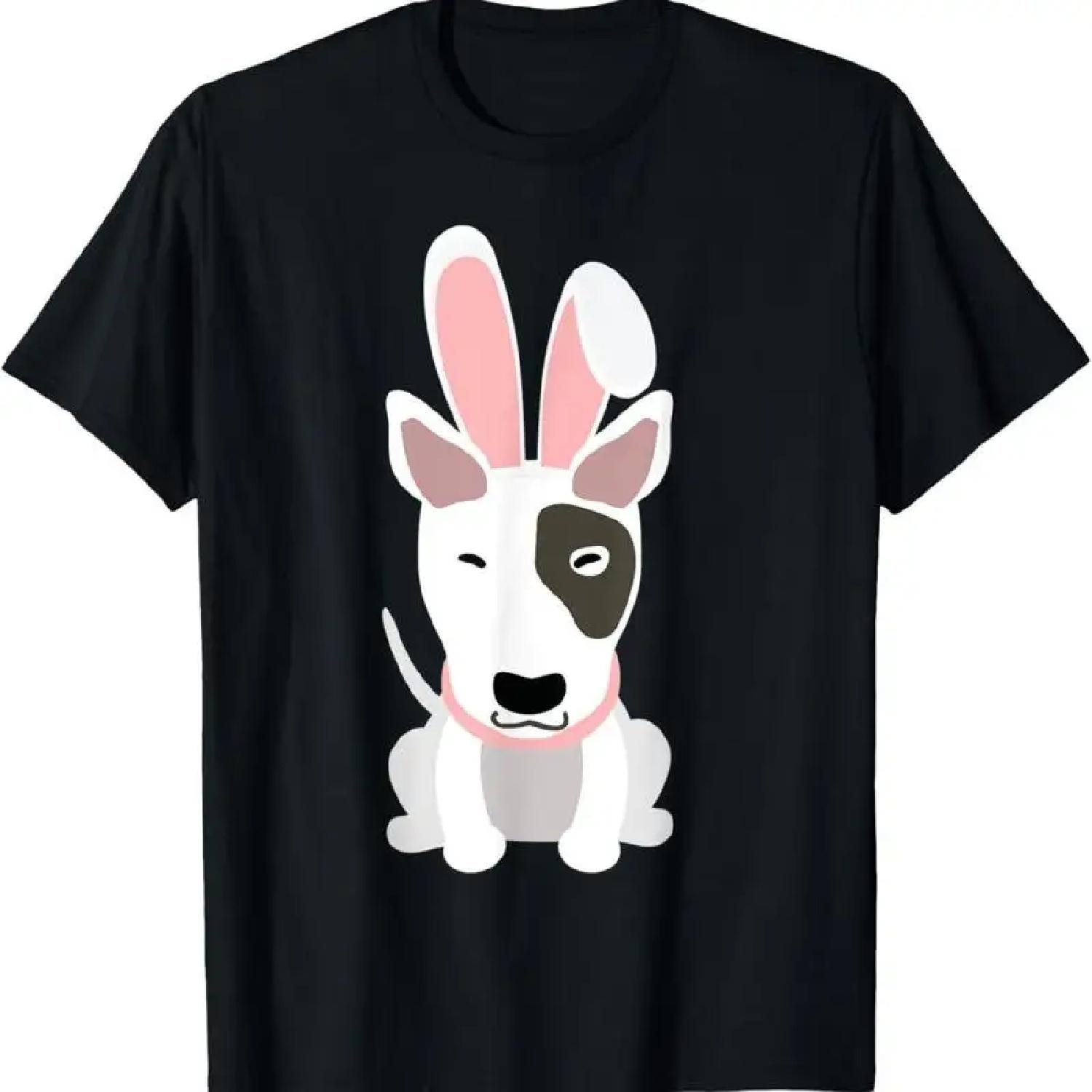Bullterrier Bunny Ears T Shirt Happy Easter Dog Lovers XXXXXL разноцветный