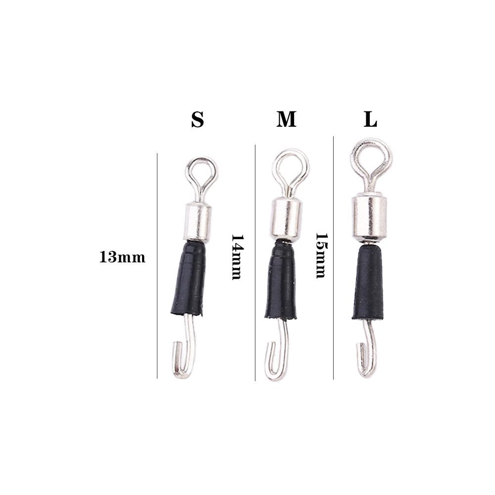 Steel Fast Link Fishing Swivels Bearing Swivel Fast Connector Fishing Hook Solid Rings Rolling