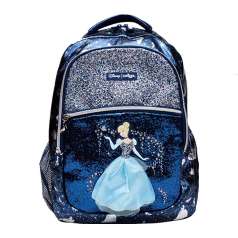 Smiggle Modrý Školní Batoh s Dvojitými Ramenními Popruhy pro 1.-6. třídu - Velký, Dekompresní, Multifunkční Batoh