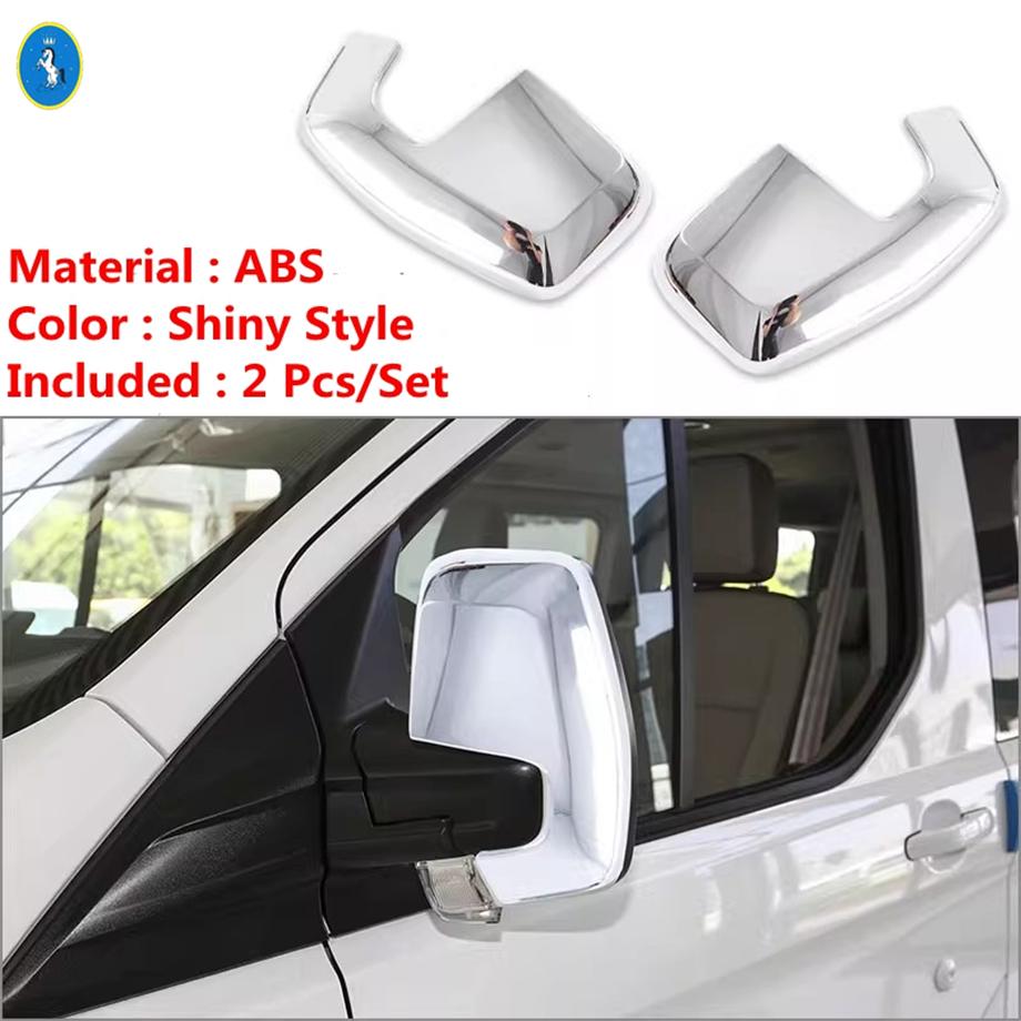 Shiny Style Rearview Mirror / Side Door Handle / Rear Door Handle Bowl Cover Trim For Ford TRANSIT  2024 2025 Accessories