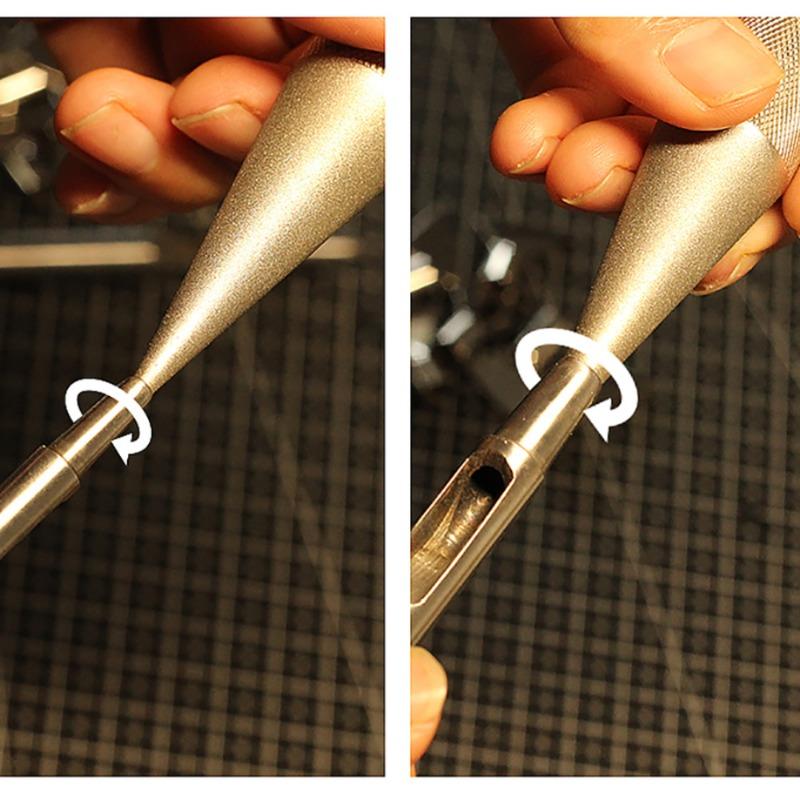 Vulcan Läder Rund Hålslagare Vässare DIY Polerare Slipmaskin Professionellt Stansblad Vässare Verktyg 300 Mesh Smärgelpläterad.