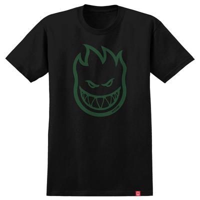 Spitfire Wheels BIGHEAD LOGO Skateboard T Shirt BLACK/GREEN Unisex T-Shirt