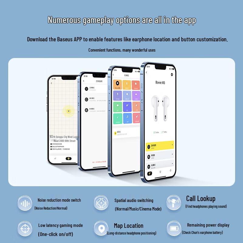 Baseus Bowie M3 True Wireless Active Noise Cancelling Earbuds