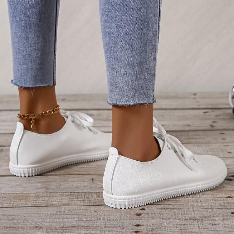 In the Summer of 2024, the New Korean Version of Lace-up Flat-soled Single Shoes Is a Female Manufacturer.