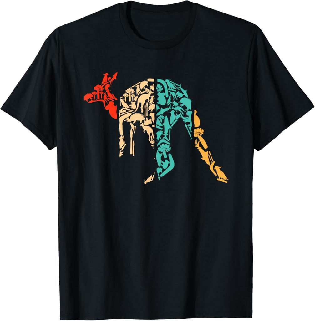 Australia Kangaroo Aussie Australian Souvenir Tourist Retro Tshirt Customizable Unisex And Unisex Short Sleeves Ropa Hombre
