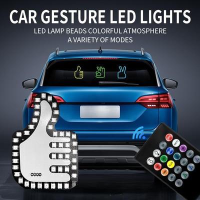 Luce LED per gesti auto con telecomando - Lampada colorata per atmosfera per lunotto posteriore del veicolo
