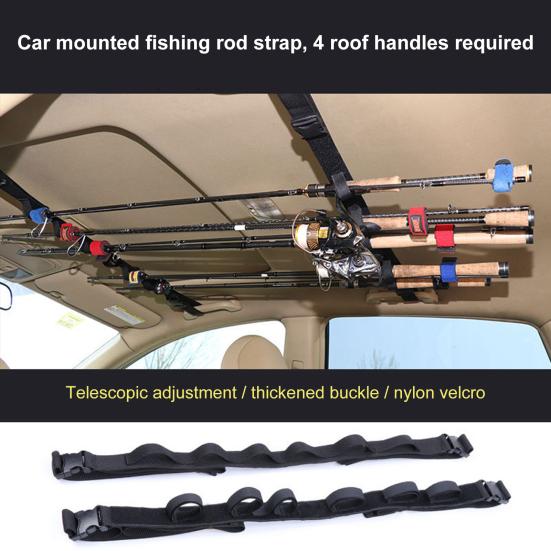 2Pcs Car Fishing Pole Strap Wear Resistant Portable Compact Lightweight ...