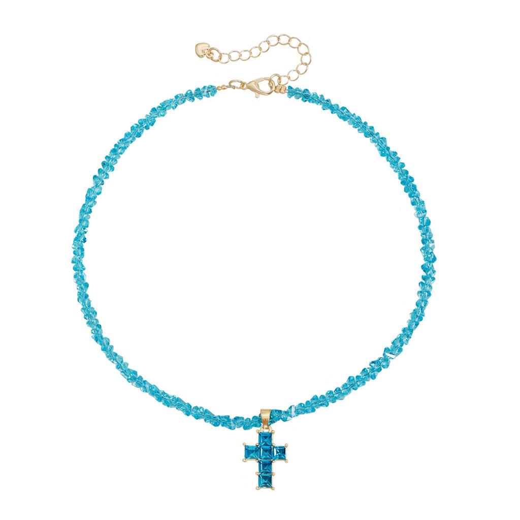 Versatile Triangular Crystal Crosses Pendant Necklace Perfect For Daily Activities Special Occasions And Gift Giving