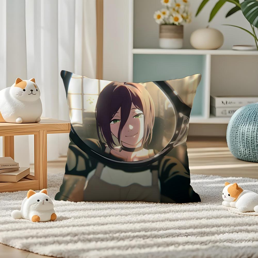 Anime RRaze Chainsaw Sexy Pillow Case Silky Elegant Comfort Sofa Bed Invisible Zipper