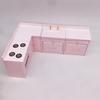 Dollhouse Miniature Furniture Kitchen Wooden Pink Cabinet Sink Counters Dollhouse Decoration