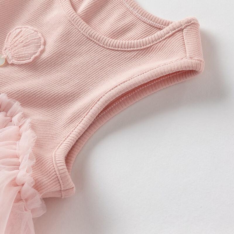 David & Bella Girls Pink Mesh Princess Dress