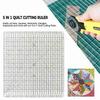 Sewing Supplies Sewing Ruler Template DIY Craft T-Shirts Ruler Patchwork 5-In-1 Quilt Cutting Ruler