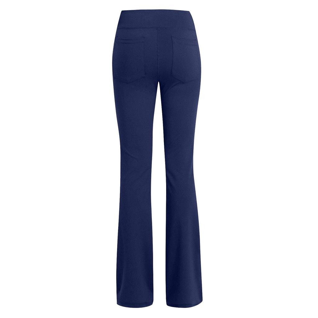 Damen Yogahose mit weitem Bein, hohe Taille, bequeme Tanzsporthose, breite Slastiktasche