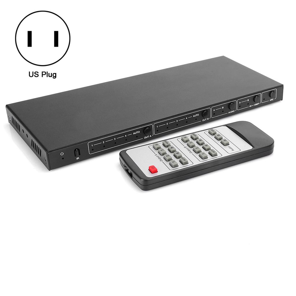 4x2 HDMI 2.0 Matrix Switcher with o ExtractorScaleARCEDID Function