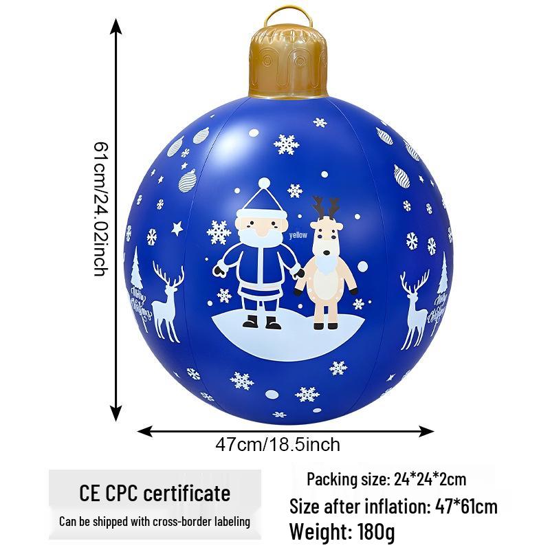Grenzüberschreitende Weihnachts-Hofdekoration: PVC Laterne & Aufblasbare Weihnachtskugel Set