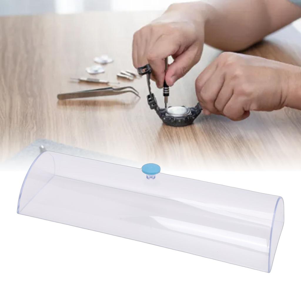 30cm Transparent Watch Movement Dust Cover Watch Repair Dust  ive Tray Case for Watchmakers