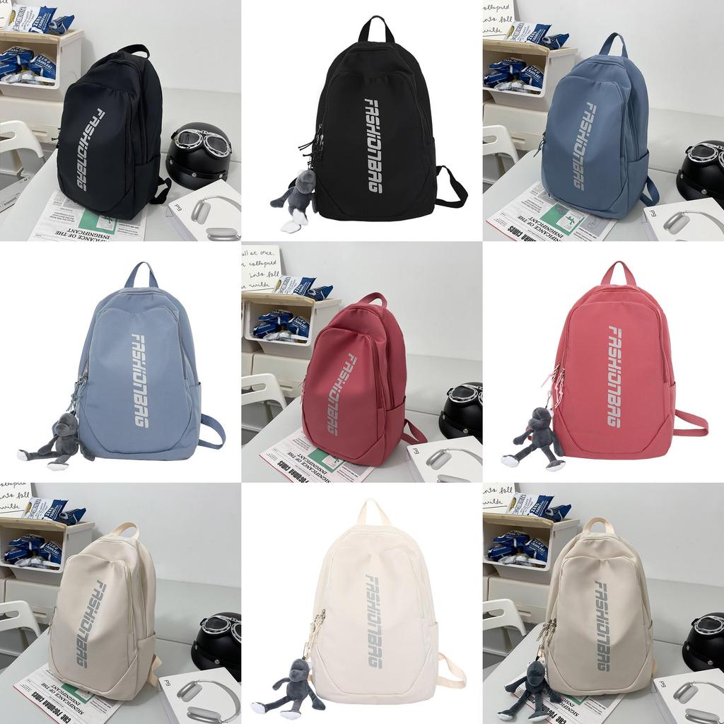 Nylon School Backpack For Teens With Durable Zipper And Phone Pocket For Daily Use