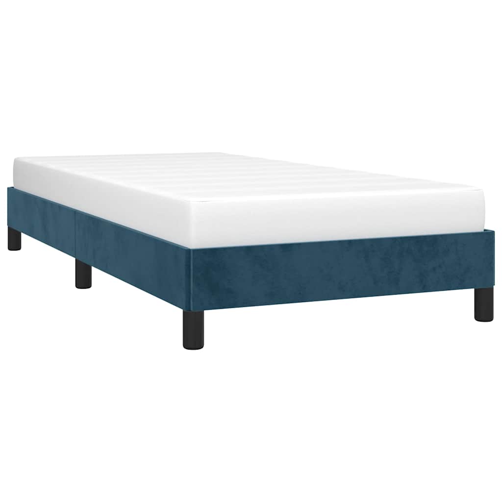 Bed Frame Without Mattress Dark Blue 80 X 200 Cm Velvet