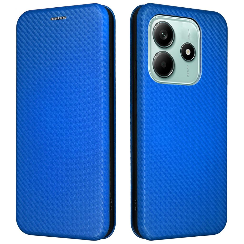 For Xiaomi Redmi Note 14 5G Case Carbon Fiber Texture Drop-Proof PU Leather Phone Cover