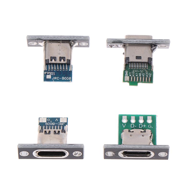 Charging Port Usb Type C Socket Connector 2Pin 2P 4P Waterproof Strip Line Of Solder Joint Female Connector Jack