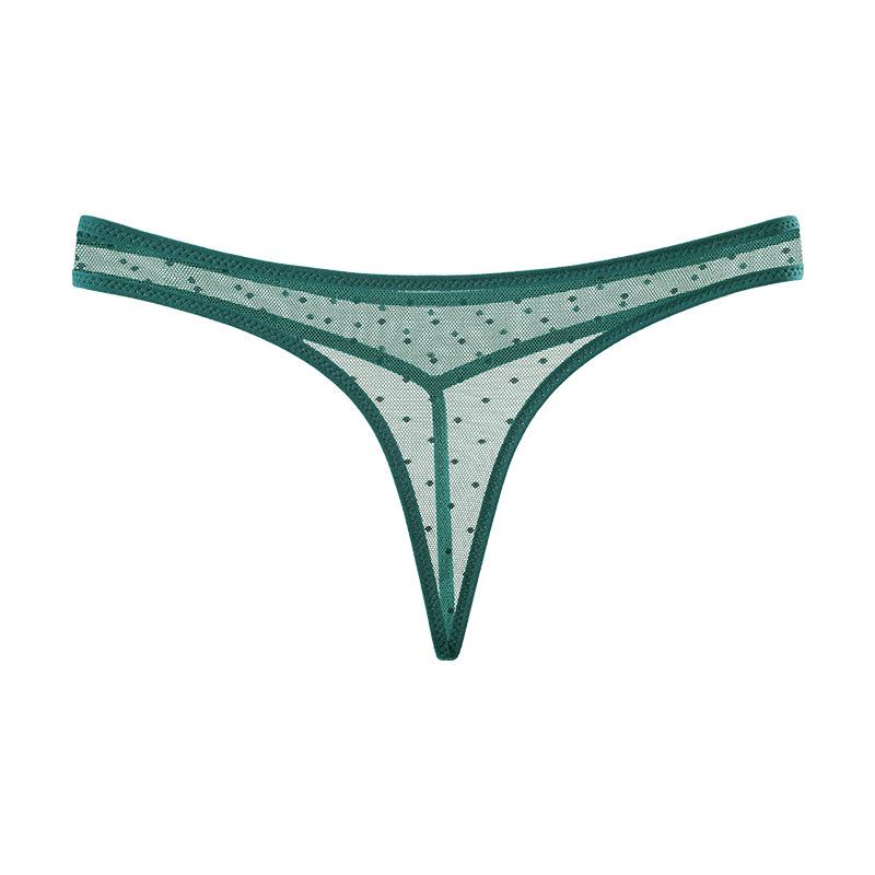 Damen Sommer Mode Neue Micro-transparente Tanga Unterwäsche L dunkelgrüne
