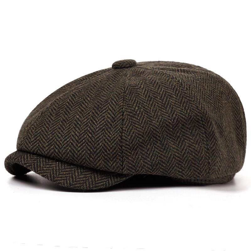Beret & Octagon Cap For Men Women, Newsboy Painter Hat British Vintage Style, Unisex Retro Flat Cap