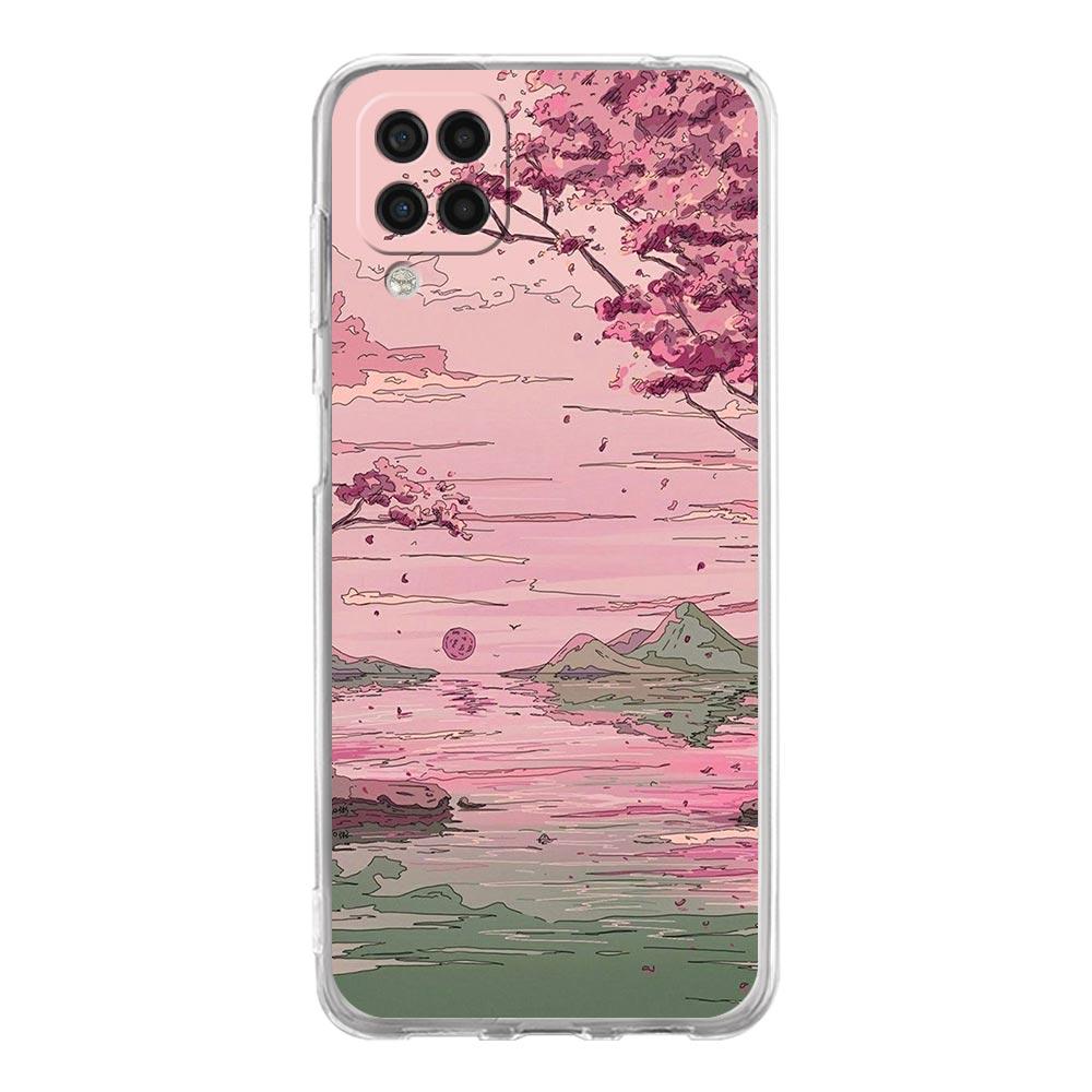 INS Japan Sunset Scenery Phone Case For Samsung A51 A71 A21S A12 A11 A31 A41 A01 A03S A22 A13 A33 A73 A53 A52 A32 5G A23 Cover