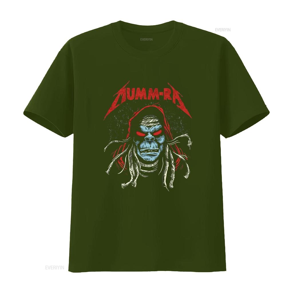 80s Cartoon Mumm Ra Rock Band Cats Parody T Shirt for vintage Washed streetwear homme Versatile Slightly Casual Breathable