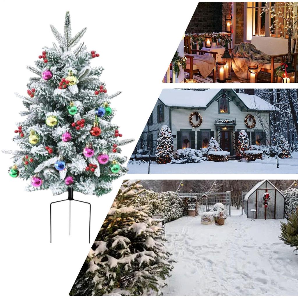 Christmas Tree Decorations 29.5 Inch Decor Filler Outdoor Pre-Lit Christmas Tree Decorations For Pathway Porch Yard Carnival