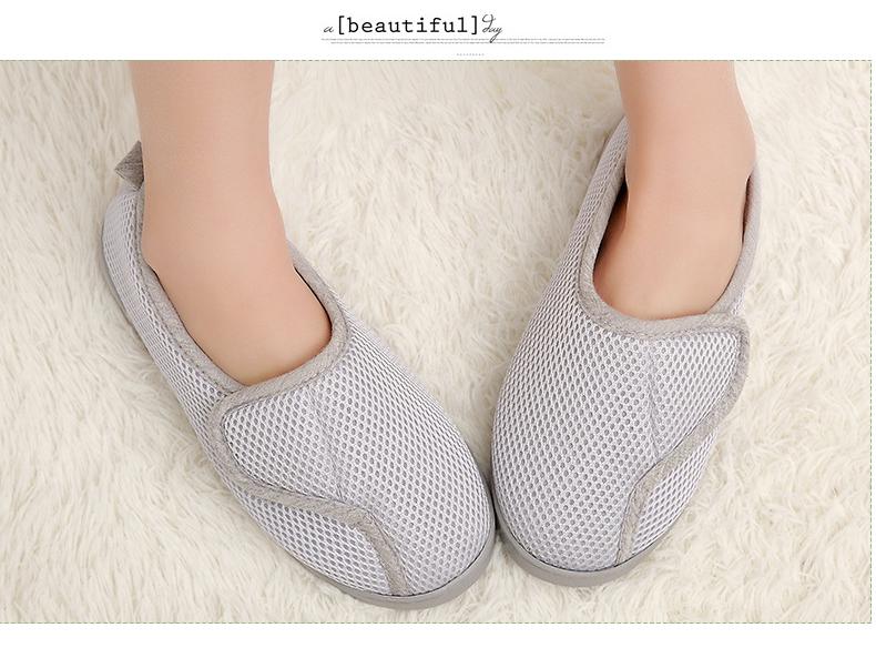 Waterproof Non-Slip Maternity Home Shoes - Breathable, Thick-Soled, Buckled Design for Spring, Summer, and Autumn.
