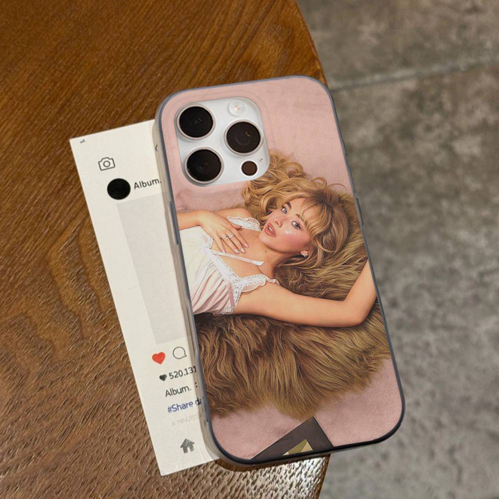 Pop Singer Sabrina Carpenter Phone Case For IPhone 17 16 15 14 Plus 11 12 13 Pro Max Shockproof Protection Soft Back Cover