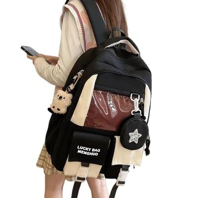 ZESU Women's Ita Bag, Large Capacity, Korean Style, PVC Backpack, Transparent, Perfect for Commuting, School, Elementary School, and High School