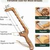 Bread Slicer Ambidextrous Wooden Adjustable Serrated Bow Cutter Eco-Friendly Serrations for Baking Bagels Bakeware 1