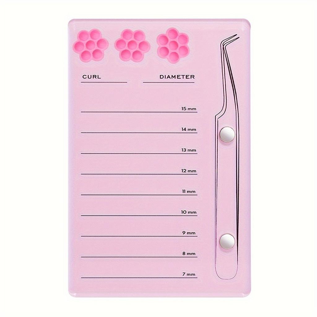 Eyelash Extension Scale Holder Magnetic Acrylic Lash Board Glue Pallet Cup Clean Hygienic False Eyelash Pad Eyelash Makeup Tools