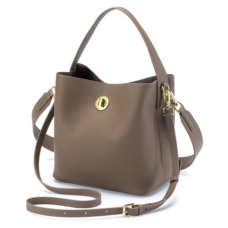 

Leather high-value fashion bucket bag large-capacity versatile women s bag commuter shoulder messenger bag women s handbag хакі