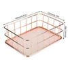 1pcs Rose Gold Hollow Metal Pen Holder Case Organizer Office Desk Stationery Decor