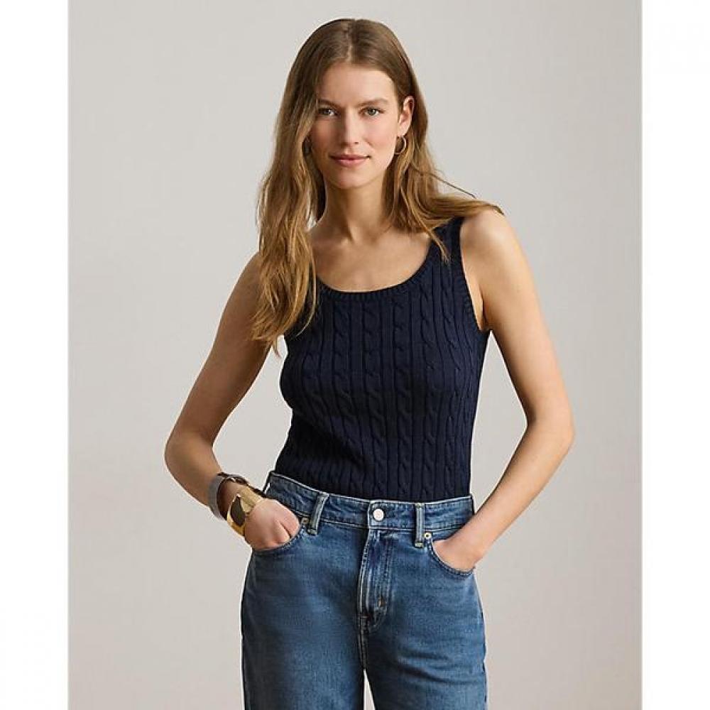 Lauren Ralph Lauren Men Cable Cotton Blend Sleeveless Sweater Wmlrswescm20070410 XS