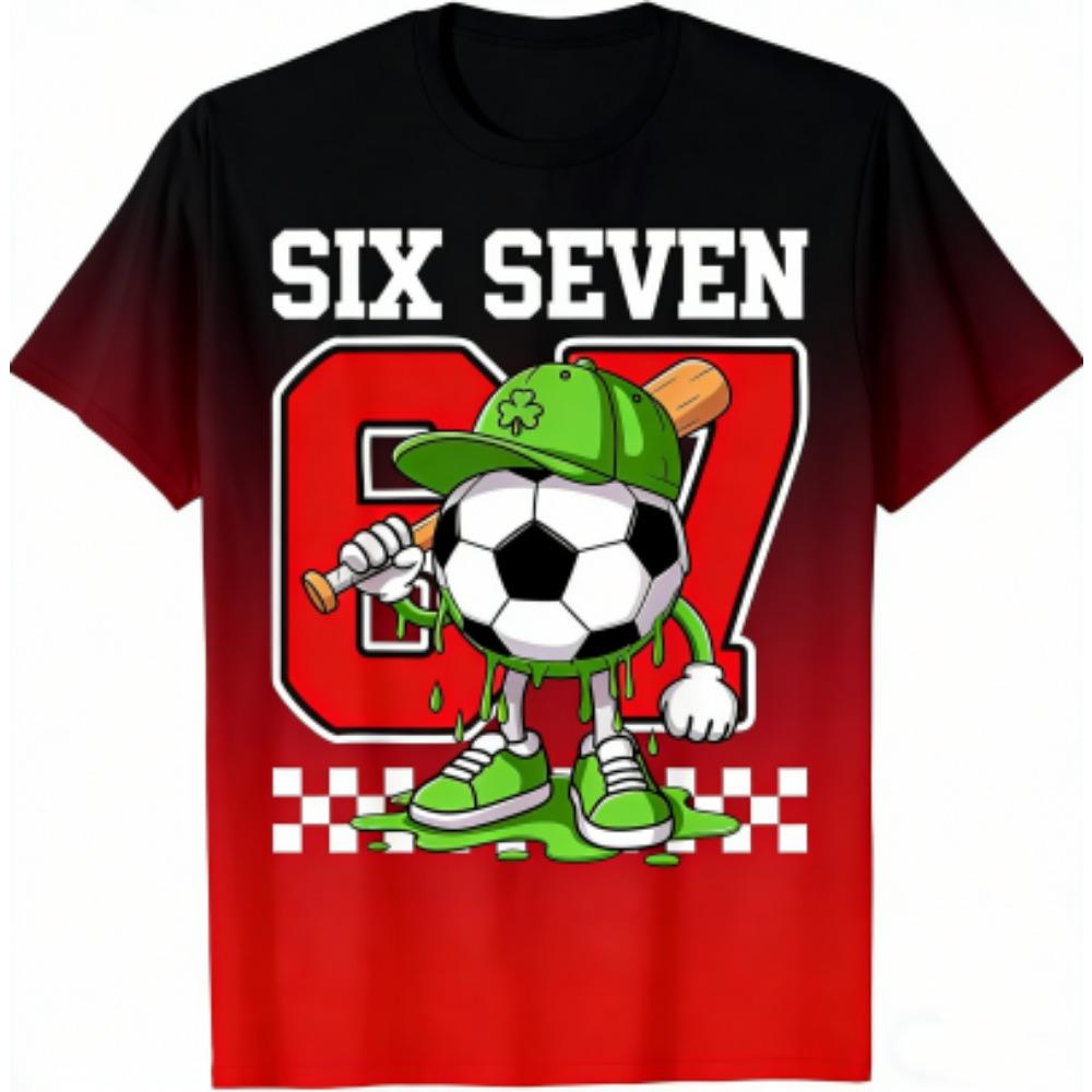 

Fashion Men s T-Shirt Funny 67 Six Seven Print Men s and Women s Tees Top Summer Short Sleeve O Neck Casual Outdoor Men s Clothing XXS