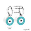 Accessories Eye Earrings Trendy Creative Geometric Mixed Color Eye Ear Buckles Stainless Steel Earrings Earrings Women's