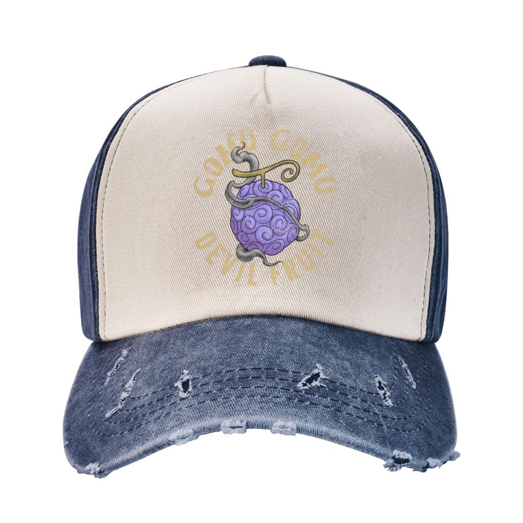 Portgas D. Ace Baseball Cap Vintage Distressed Denim Luffy  One Piece Headwear for Men Women Summer Unstructured Soft Hats Cap