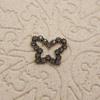 Antique Bronze Rhinestone Mickey & Butterfly Hair Clips