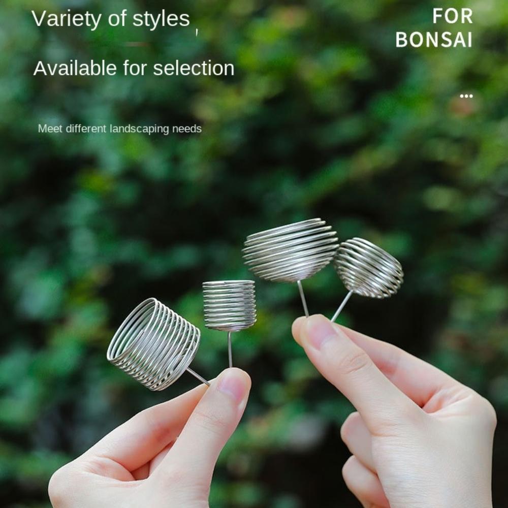 10pcs With Spikes Bonsai Baskets Stainless Steel Automatic Gardening Fertilization Baskets Fertilizer Tool for Flower Plant
