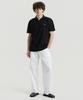 Delma Linen-Touch Semi-Wide Elastic Waist Pants - White