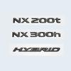 Glossy Black ABS Letters NX200 NX300 NX200t NX300h HYBRID Emblem For Lexus Car Trunk Logo Sticker Badge Accessories