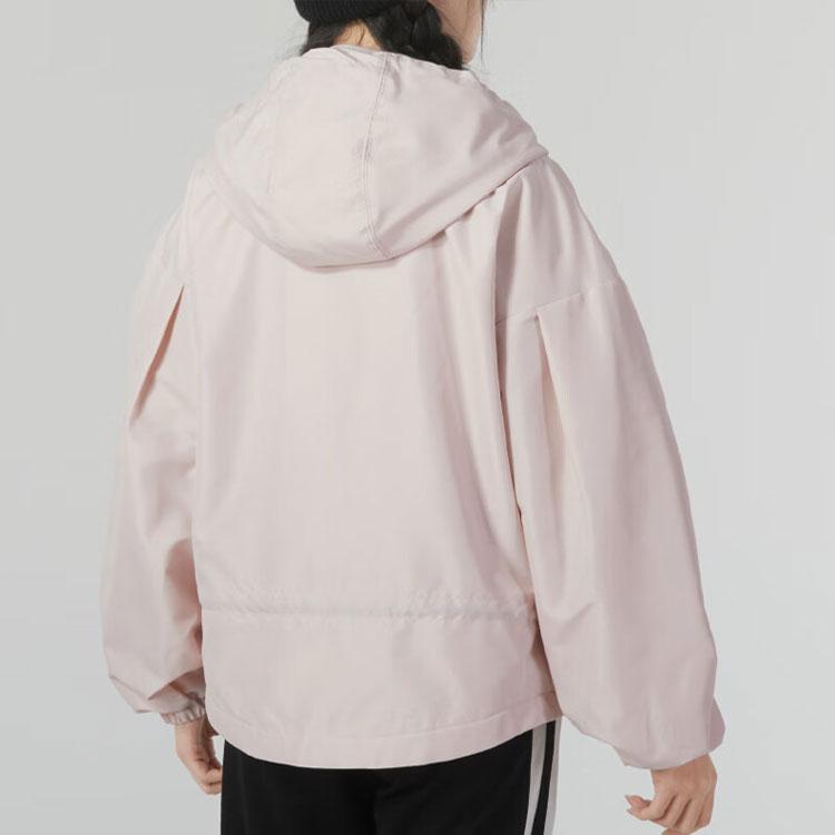 Adidas Solid Color Logo Casual Sports Jacket Women Jackets Pink IM8815