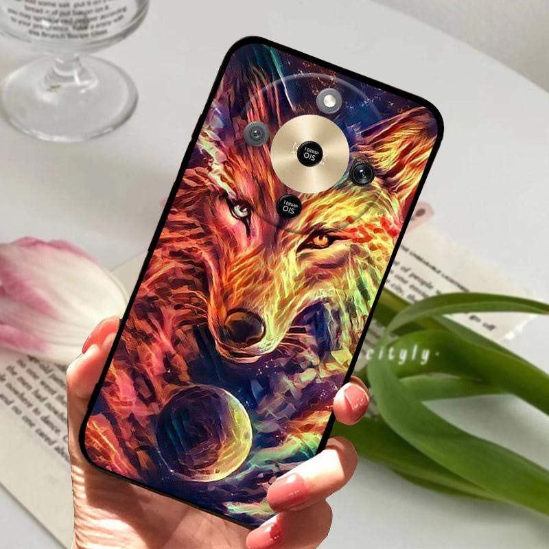 For Honor X9D Phone Case MTN-NX1 Cool Wolf Lion Silicone Back Cover For Honor Magic 8 Lite X 70 HonorX70 HonorX9d Soft TPU Funda