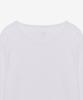 BASIC HOUSE Women'S Flowy Spandex U-Neck Oversized Long Sleeve T-Shirt White