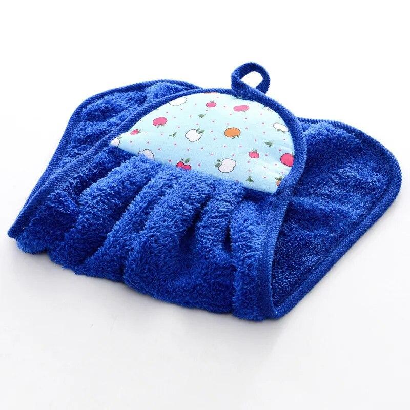 NEW  Coral Velvet Bathroom Supplies Soft Hanging Hand Towel Thickened Absorbent Cloth Dishcloths Hanging Cleaning Towel
