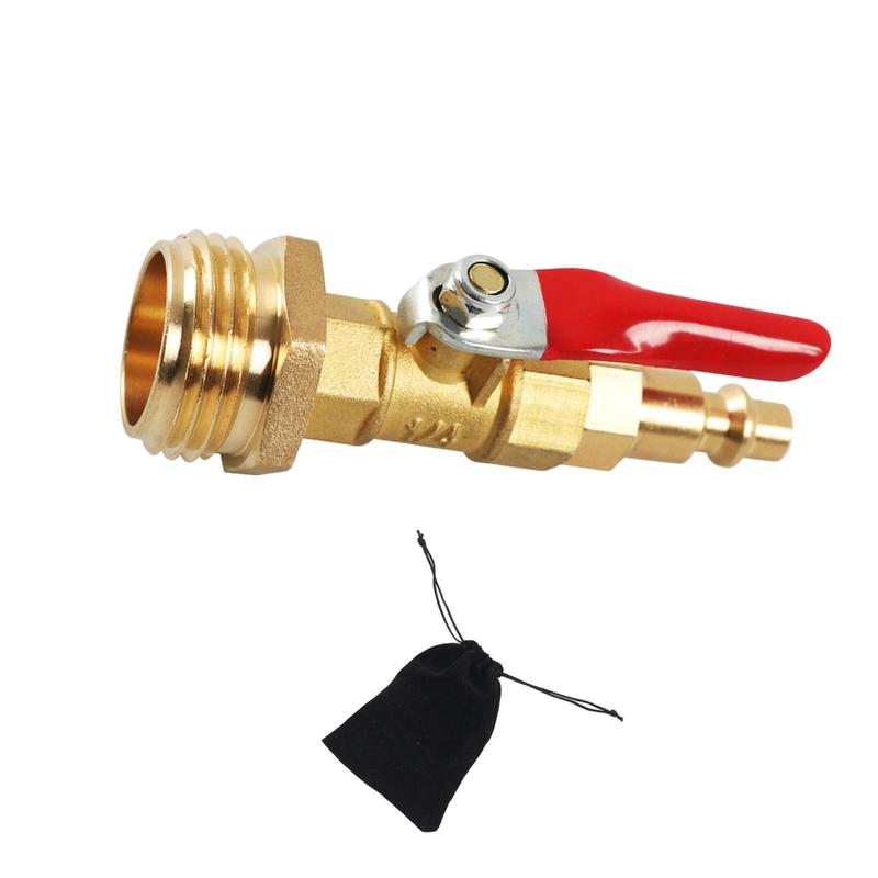 Brass RV Winterize Adapter Garden Hose Easy Blow Out Water To Winterize